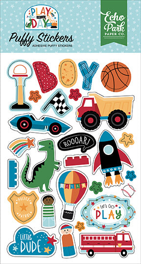 Play All Day Puffy Sticker