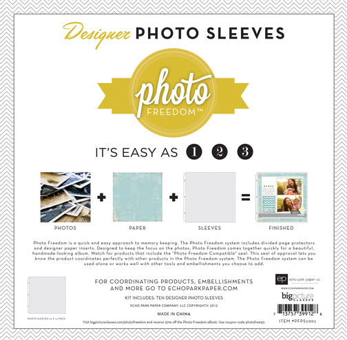 Designer Photo Sleeves - 12x12 Pocket Page 10 Sheet Pack