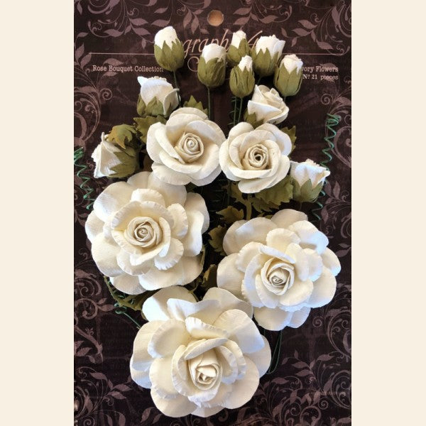 Rose Bouquet Collection - Ivory Flowers