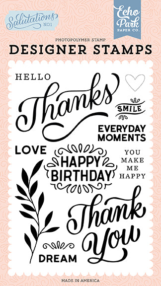 Salutations No 1 - Thanks Stamp Set Stamp Set