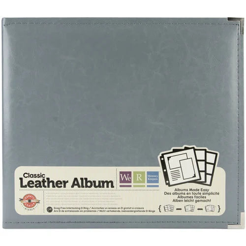 Classic Leather - 12x12 Three Ring Album - Charcoal