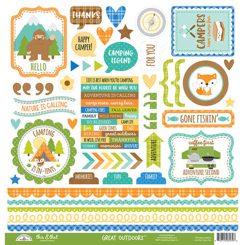 Great Outdoors Collection - 12 x 12 Cardstock Stickers - This and That