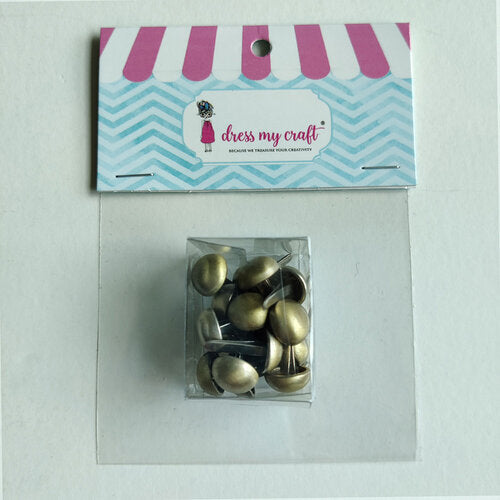 Dress My Craft - Brads - 10 mm - Antique Bronze