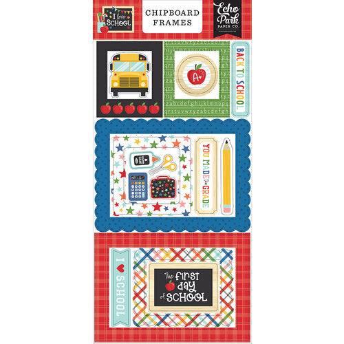 I Love School Collection - Chipboard Frames