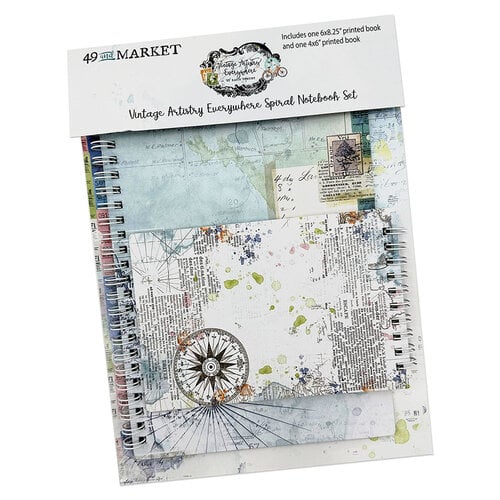 Vintage Artistry Everywhere Collection - Spiral Notebooks