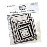 Vintage Artistry Everywhere Collection - Chipboard Set - Map Frames