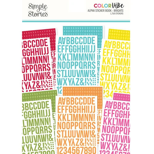 Color Vibe Collection - Sticker Book - Alpha - Brights