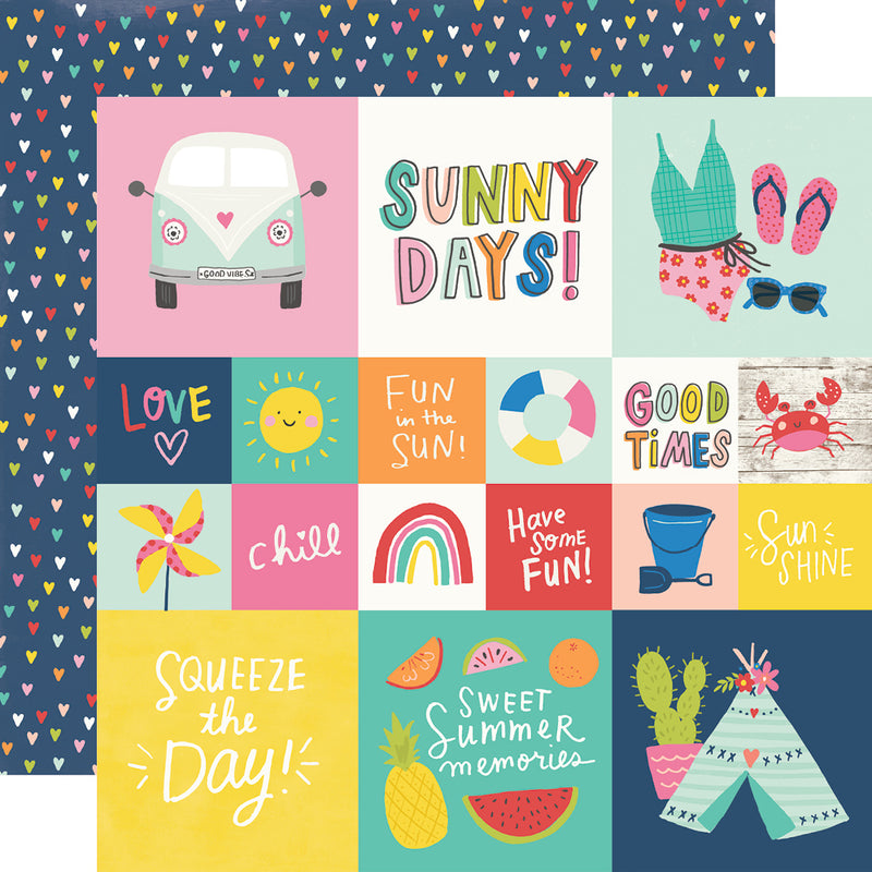 Double-Sided Cardstock Sunkissed - 2x2 and 4x4 Elements