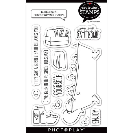 Say It With Stamps Collection - Clear Photopolymer Stamps -Bubble Bath