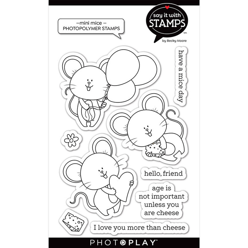 Say It With Stamps Collection - Clear Photopolymer Stamps - Mini Mice