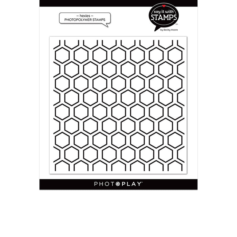 Say It With Stamps Collection - Clear Photopolymer Stamps - Hexies 6x6 Bachgroung