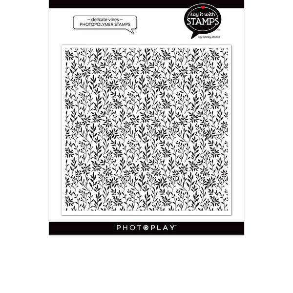 Say It With Stamps Collection - Clear Photopolymer Stamps - Delicate Vines 6x6 Background