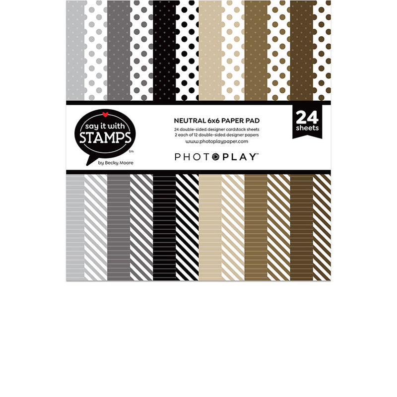 Neutral Dots and Stripes 6x6 Paper Pad