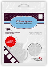 3D Foam Squares (White) by Scrapbook Adhesives