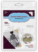 SCRAPBOOK ADHESIVES BY 3L Self-Adhesive Creative Paper Photo Corners,  White, 108-Pack