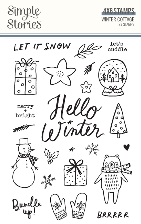 Winter Cottage Stamps