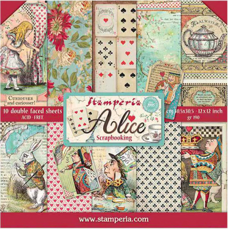 Alice 12x12 Paper Collection by Stamperia