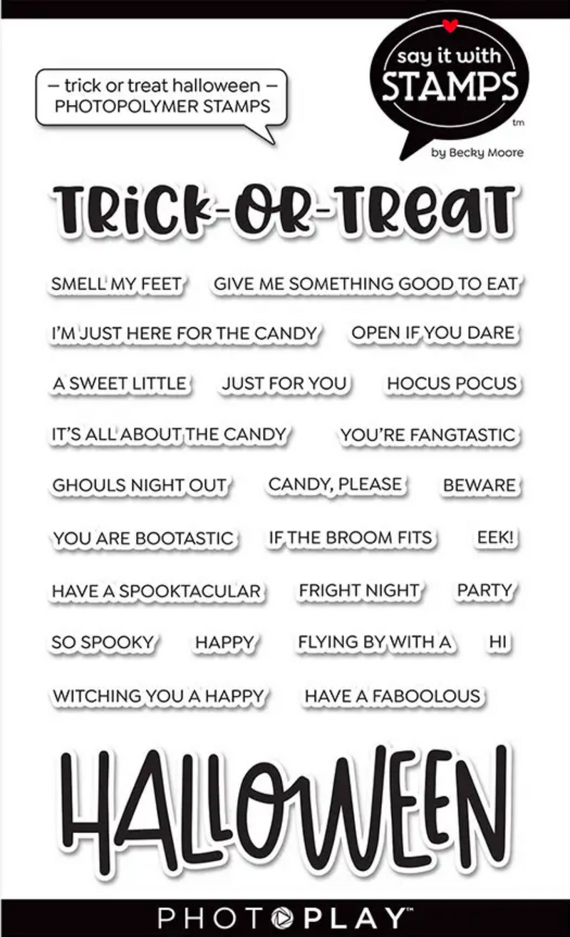 Say It With Stamps Trick or Treat Halloween Stamps