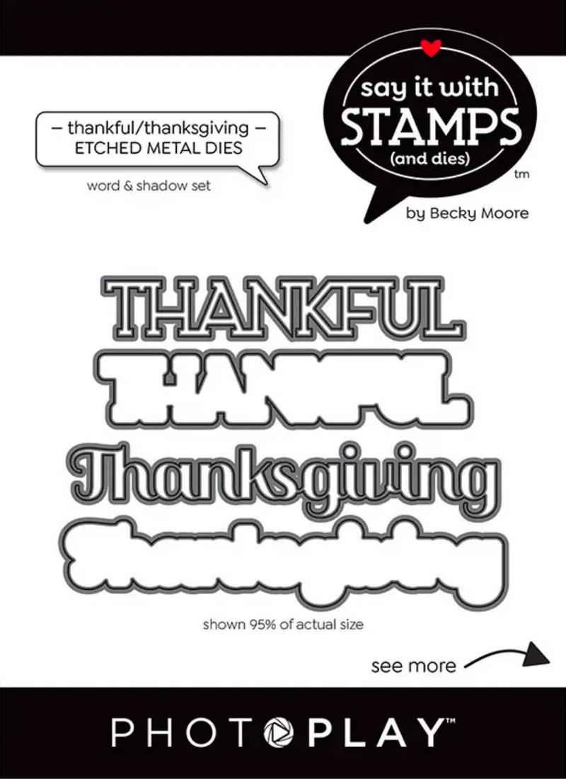 Say It With Stamps Thankful Thanksgiving Dies