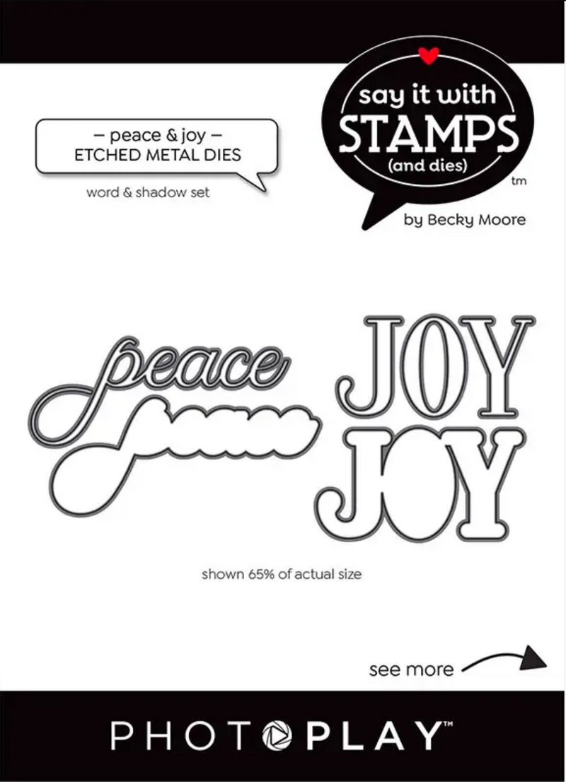 Say It With Stamps Peace & Joy Dies