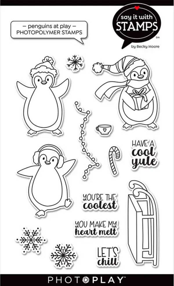 Say It With Stamps Penguins At Play Stamps