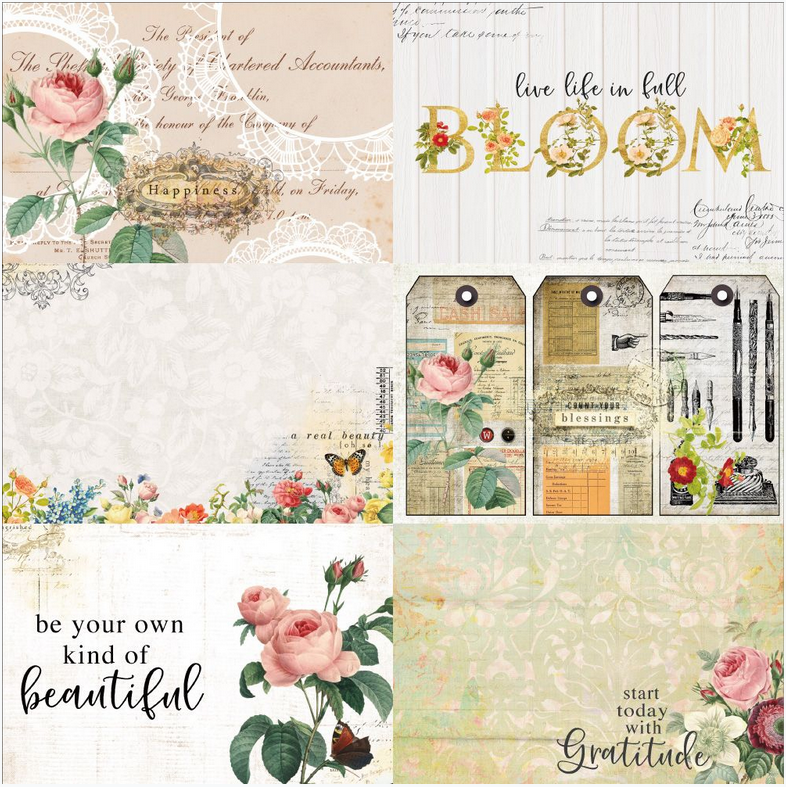 Floral Tapestry 4x6 Journaling Cards 2