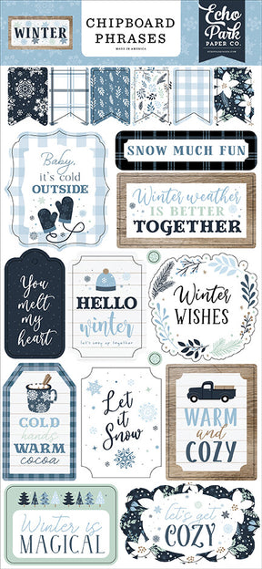 Winter 6x13 Chipboard Phrases