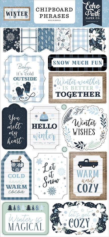 Winter 6x13 Chipboard Phrases
