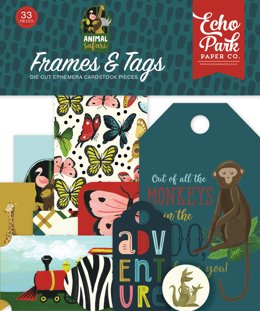 ANIMAL SAFARI FRAMES & TAGS EPHEMERA