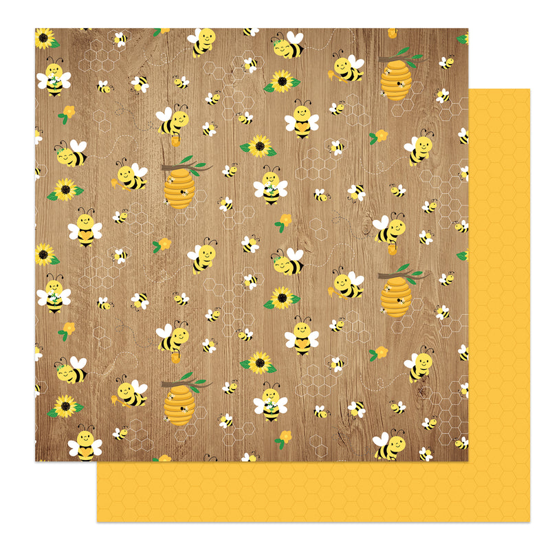 Sweet As Honey Collection - 12x12 Double Sided Paper - Buzzing By