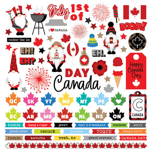 Gnomies Canada Day Sticker Sheet