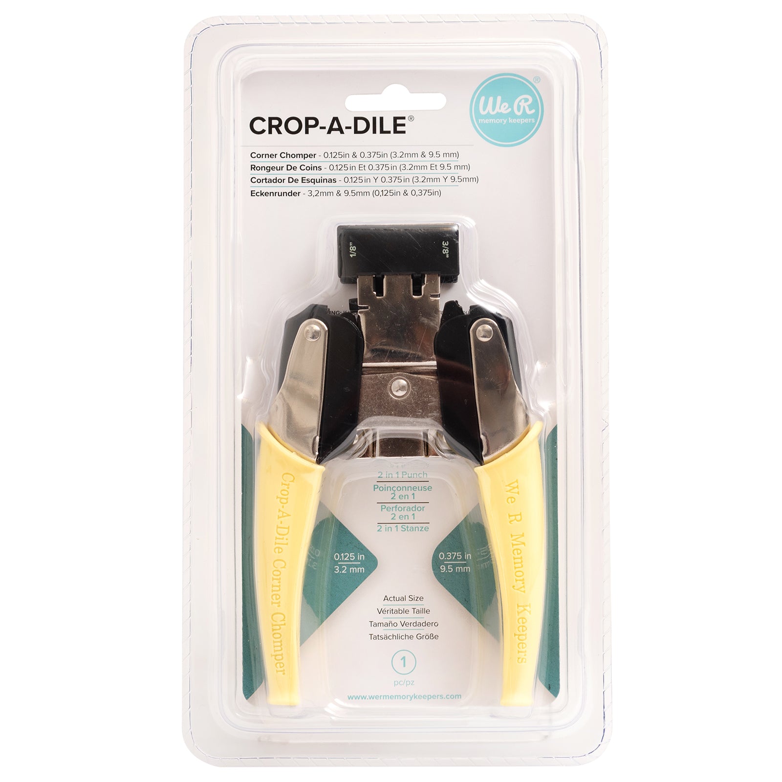 We R Memory Keepers Crop-A-Dile Retro Corner Chomper -1/8 and 3/8 RADIUS