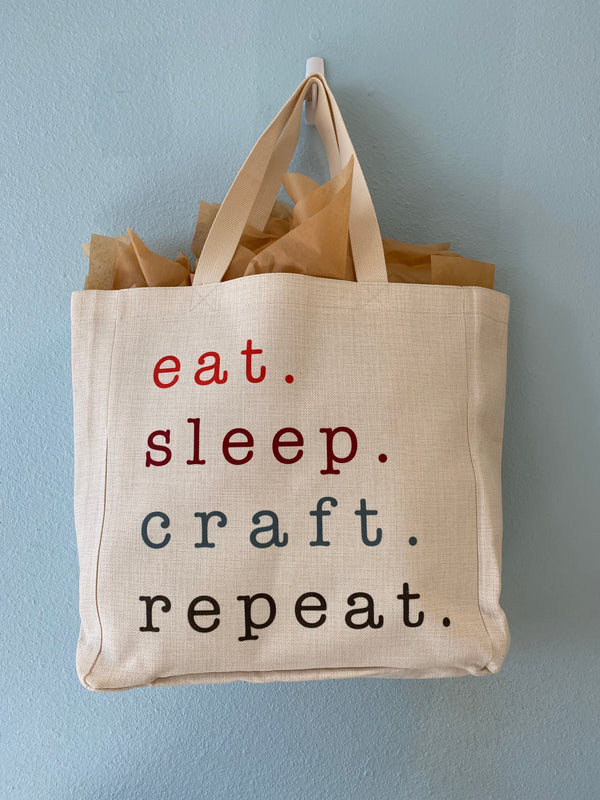 Eat. Sleep. Craft. Repeat. Tote Bag