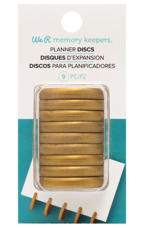 PLANNER DISCS - WR - CROP-A-DILE - DISC POWER PUNCH - GOLD (9 PIECE) ~ Shipping in November