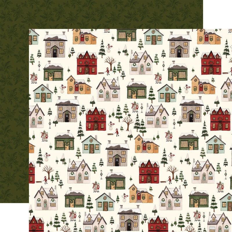 Hello Christmas Double-Sided Cardstock - Christmas Village