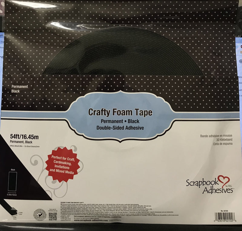 Crafty Foam Tape - Black - 54 ft