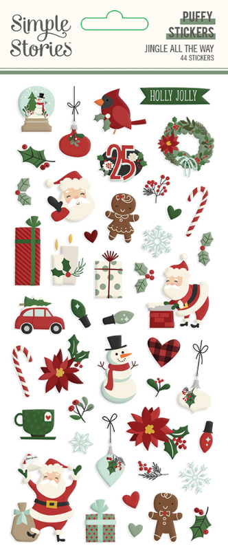 Jingle All the Way Puffy Stickers by Simple Stories
