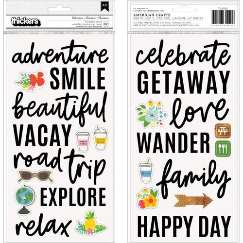 Adventures Stickers- Phrase & Icon Thickers
