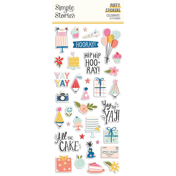 Celebrate! Puffy Stickers