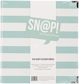 6x8 SN@P! Binder Robin's Egg Stripe by Simple Stories