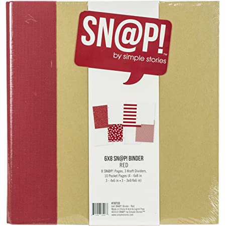 6x8 SN@P! Binder Red by Simple Stories