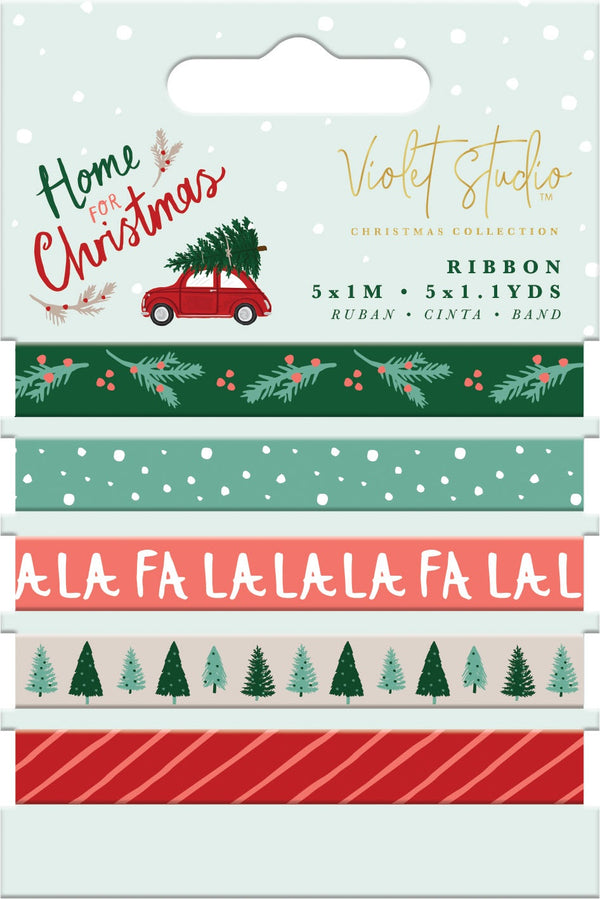Violet Studio Grosgrain Ribbon Pack - Home For Christmas