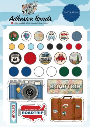 Road Trip Collection - Decorative Brads