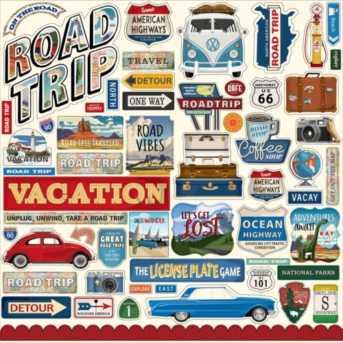 Road Trip Collection - 12 x 12 Cardstock Stickers