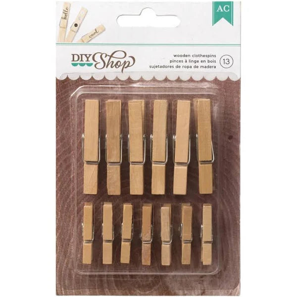DIY Shop Wooden Clothespins