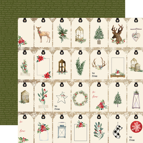 Christmas 'Gift Tags' 12X12 Double Sided Cardstock