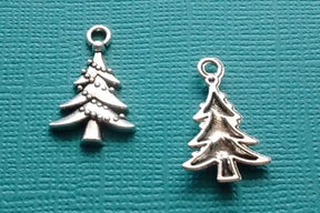 Silver Christmas Tree Charms