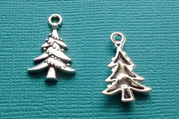Silver Christmas Tree Charms