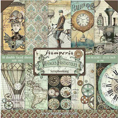 Voyages Fantastiques Paper Collection by Stamperia